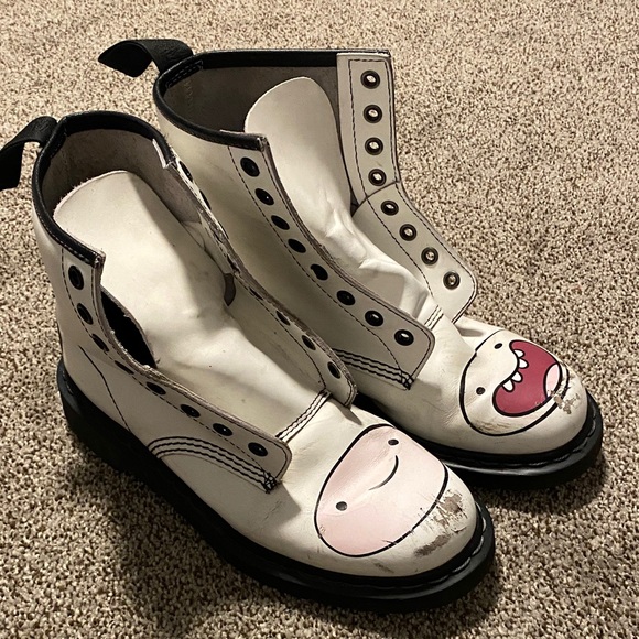 Dr. Martens Cartoon Network White Boots with Black Trim
